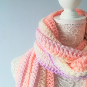 Crochet Easy Ribbed Scarf