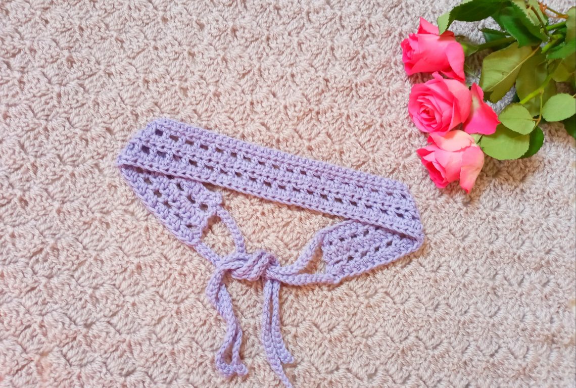 Crochet Romantic Lilac Headband