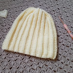 Crochet Feminine Easy Ribbed Beanie