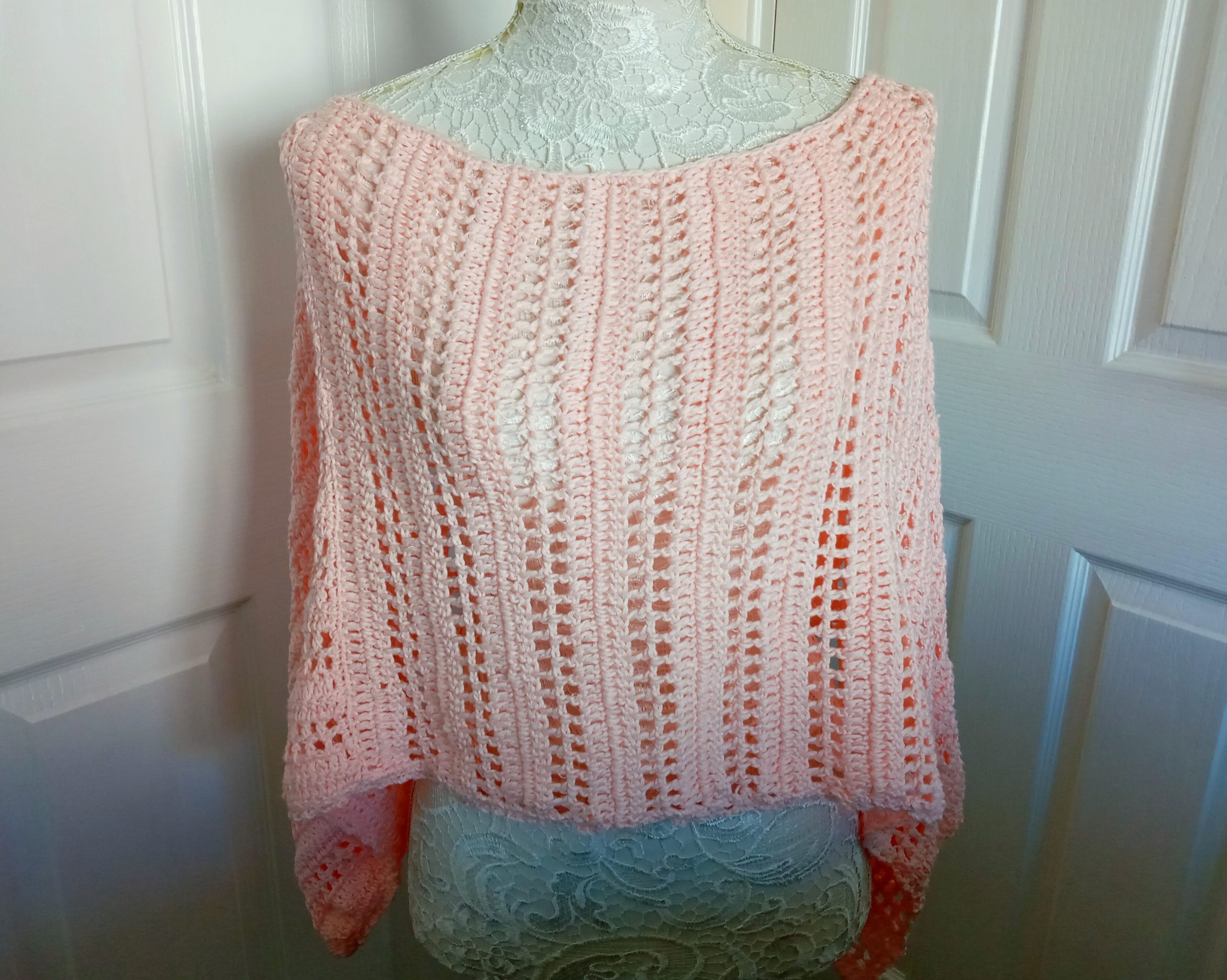 Crochet Summer Pink Poncho by Selina Veronique Crochet