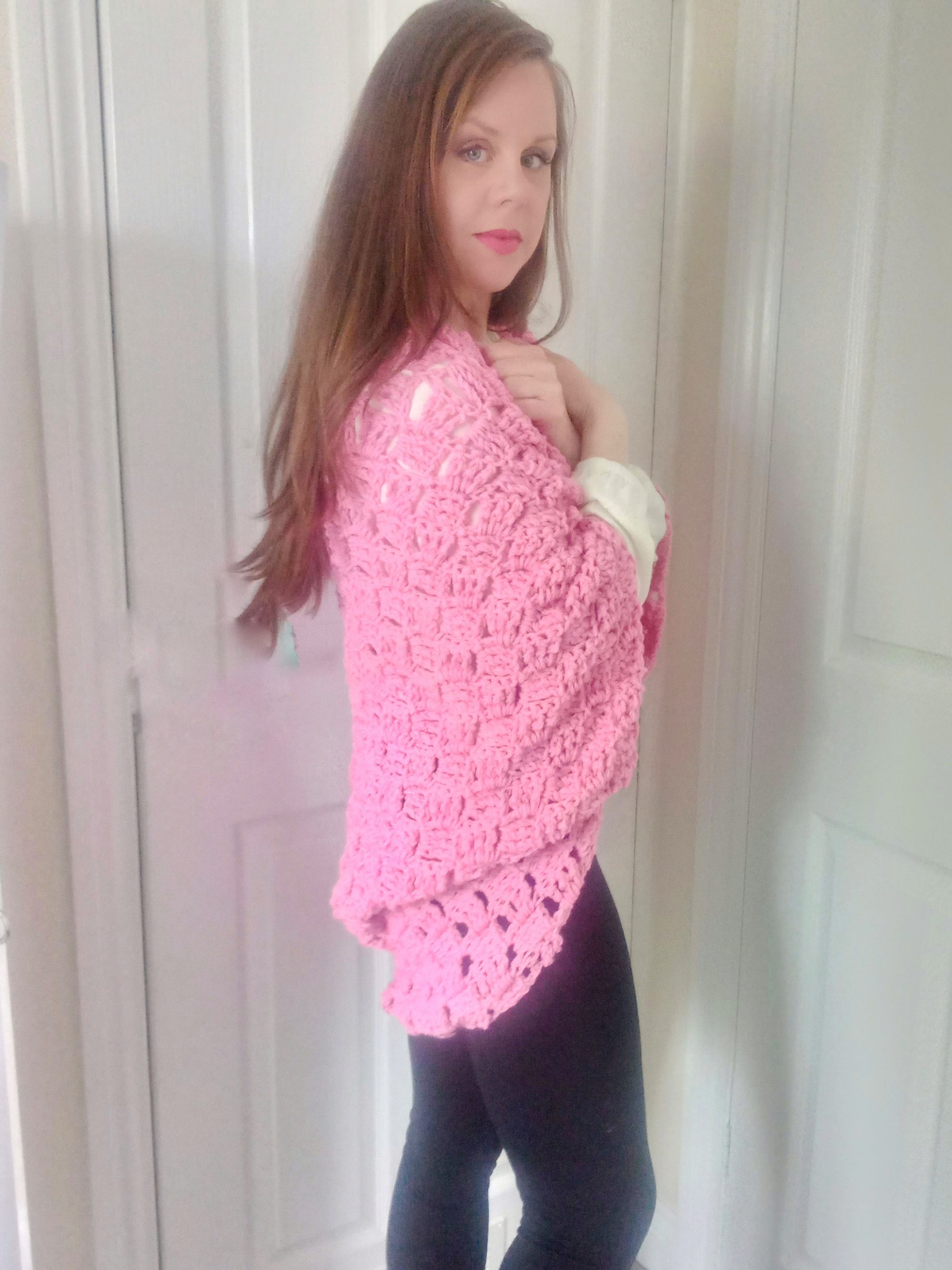 Crochet The Lovely Pink Shrug