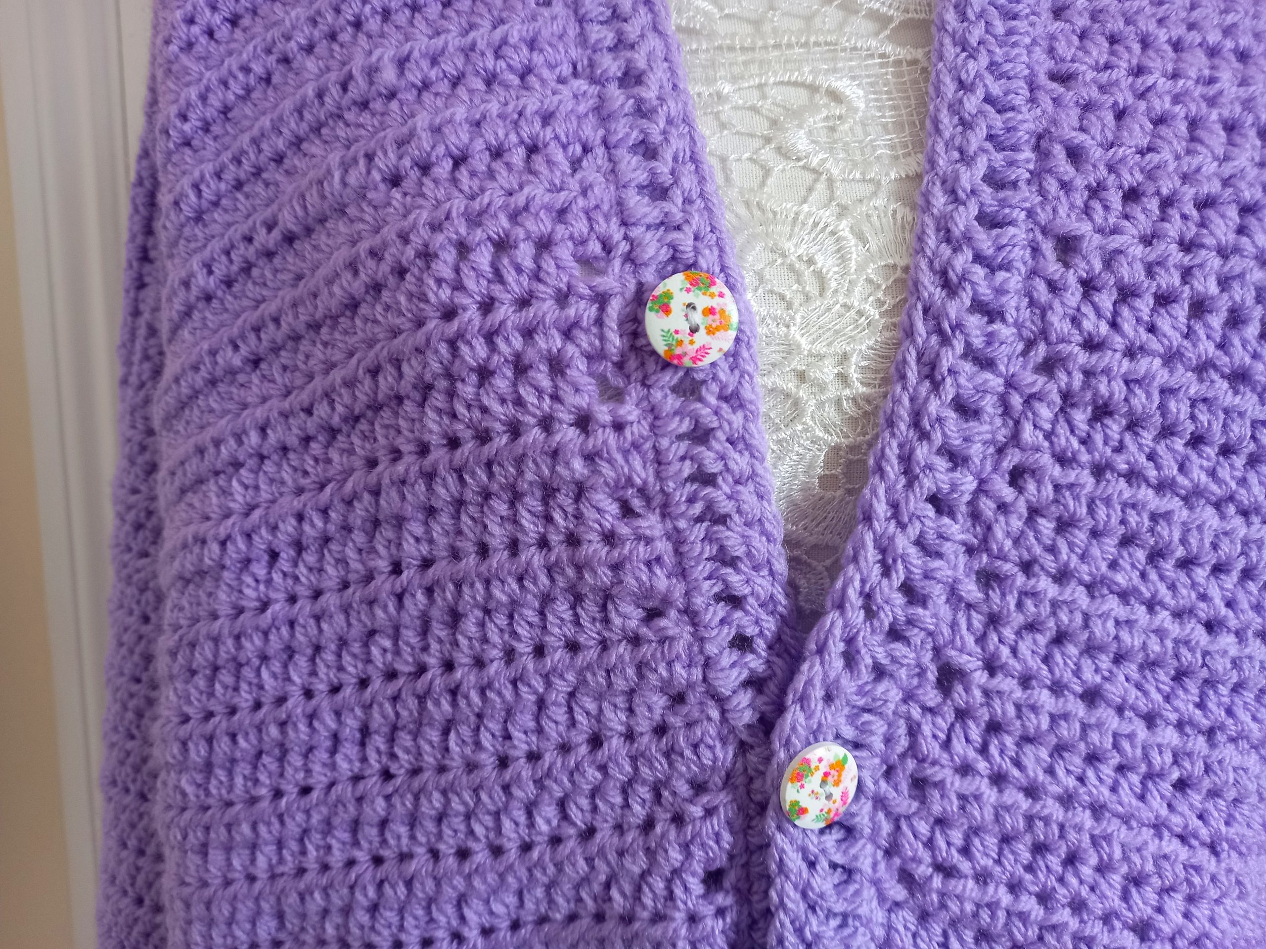 Crochet The Sweet Lilac Cardigan