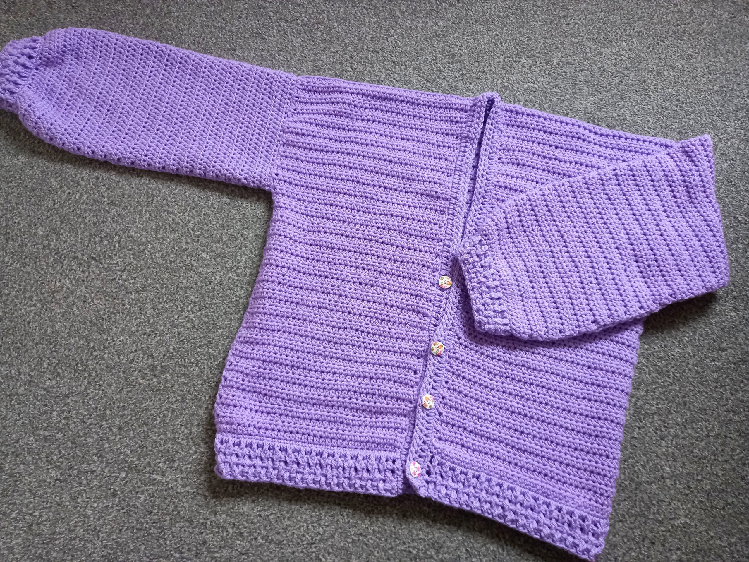 Crochet The Sweet Lilac Cardigan