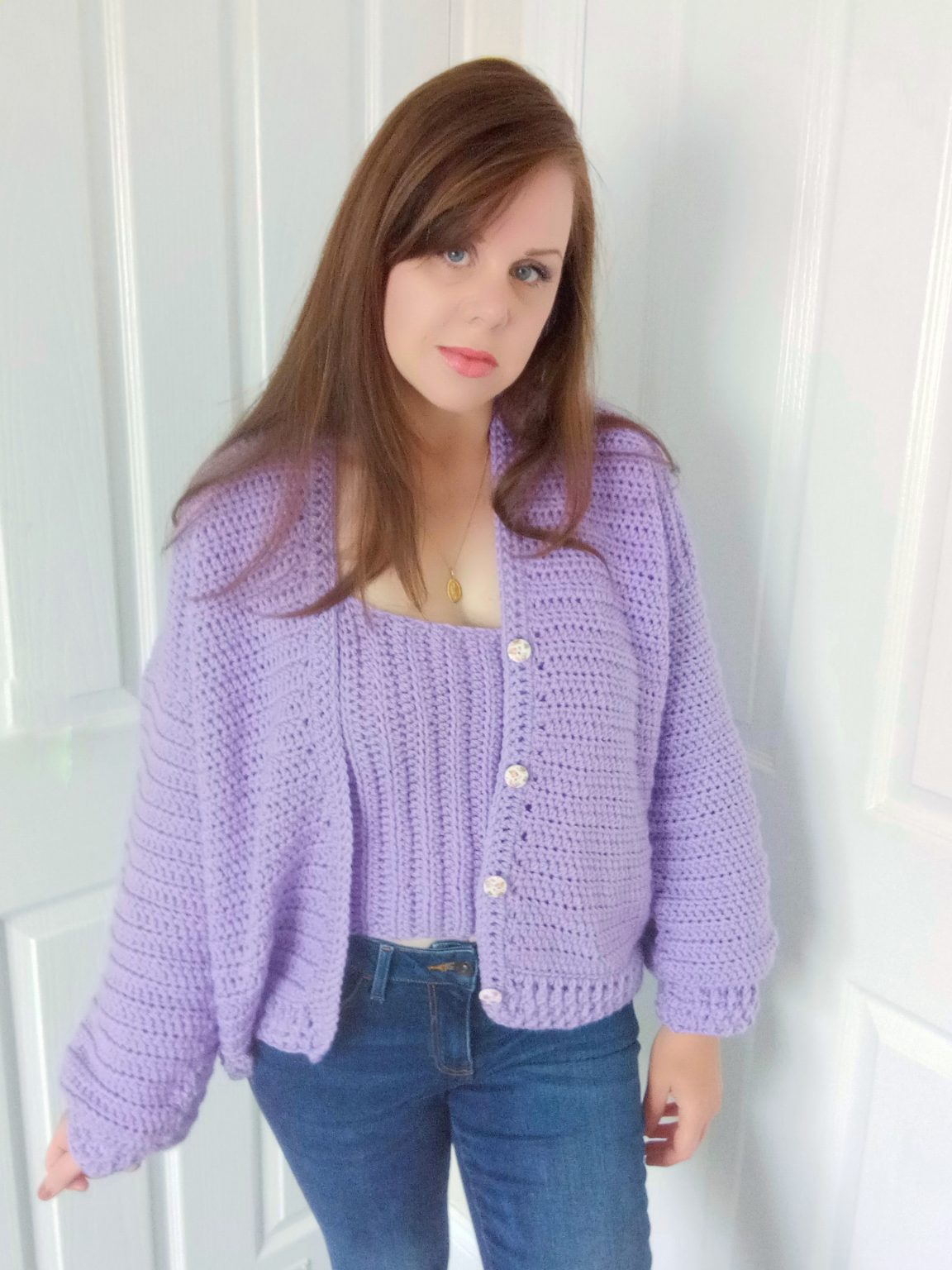 Crochet The Sweet Lilac Cardigan by Selina Veronique