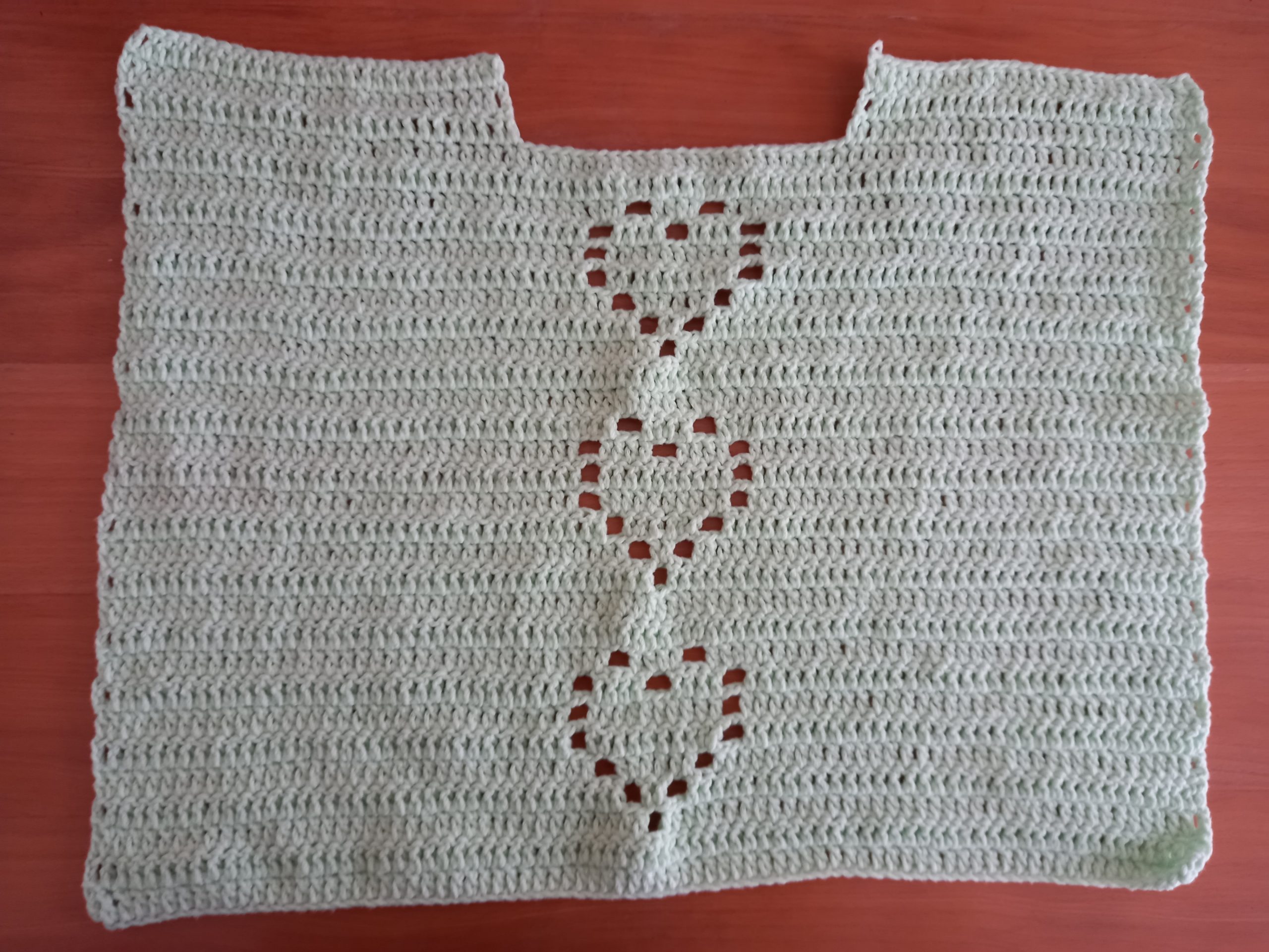 Crochet Mint Heart Sweater Pattern