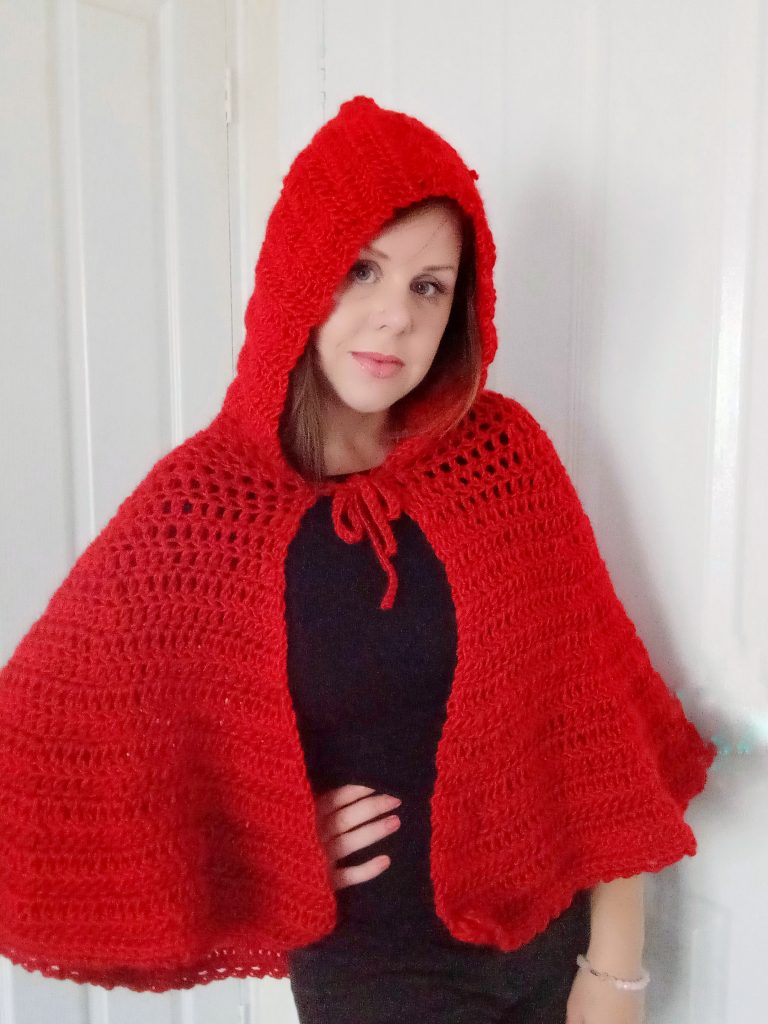 Crochet The Scarlet Hooded Shawl Pattern