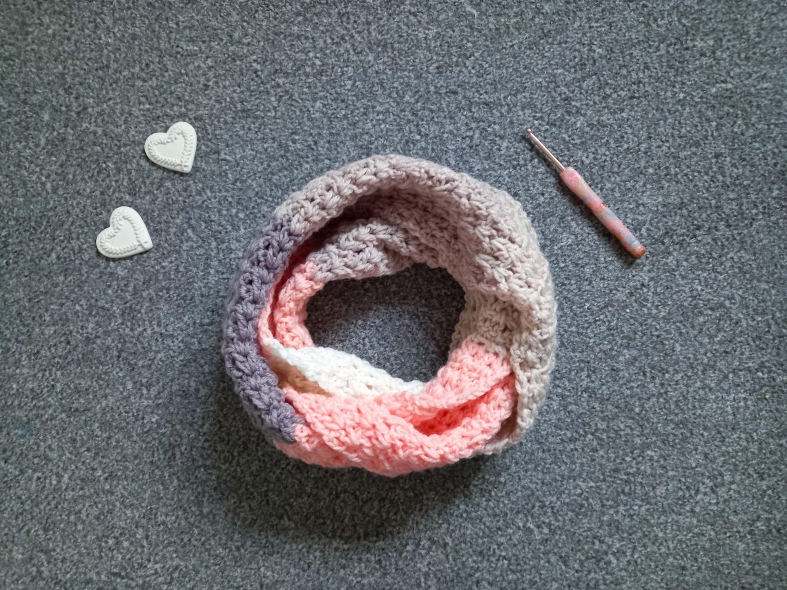 Crochet Pink Ballerina Infinity Scarf Pattern