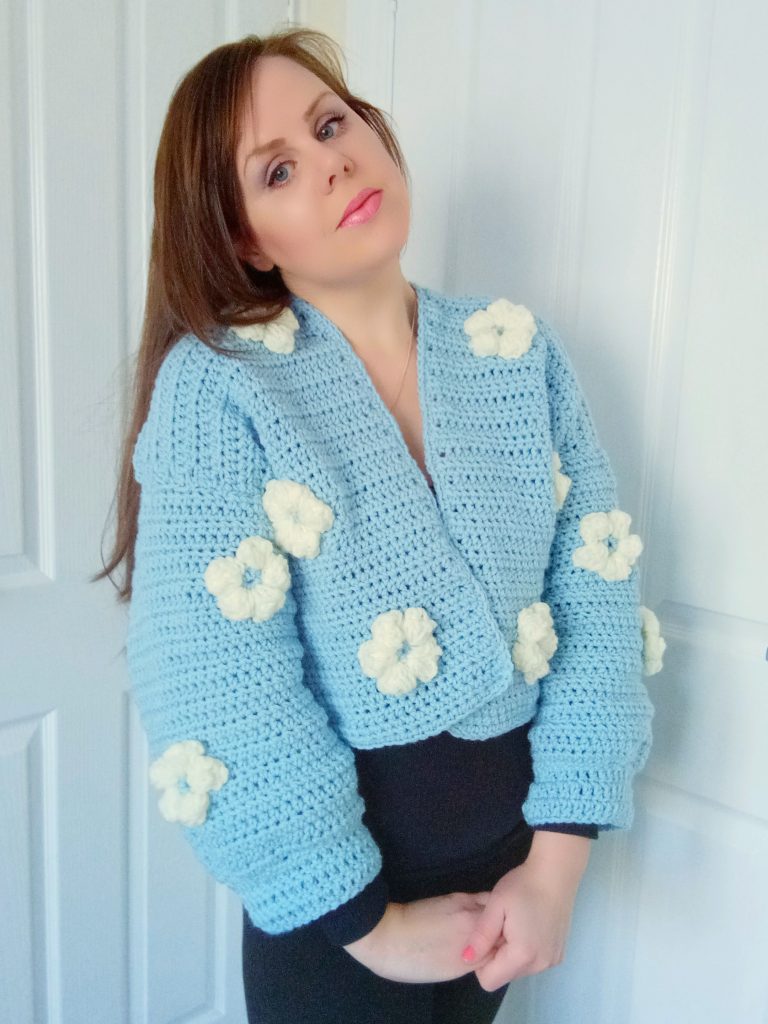 Crochet The Bella Flower Cardigan Free Pattern