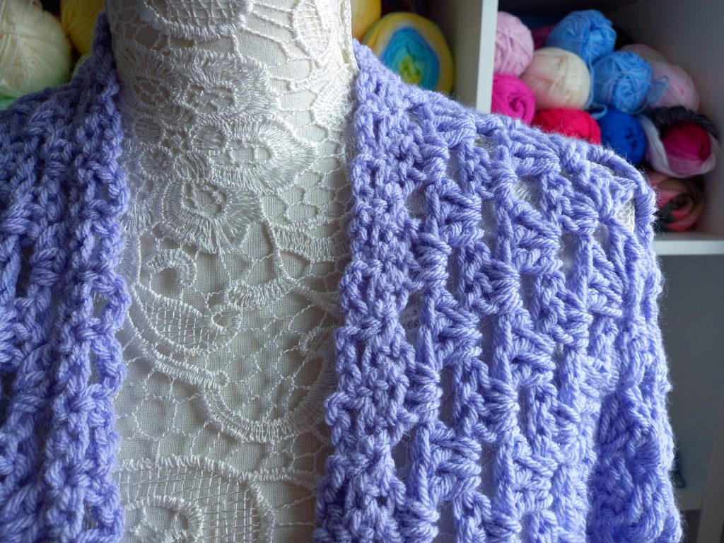 Crochet Lavender Hexagon Cardigan Free Pattern