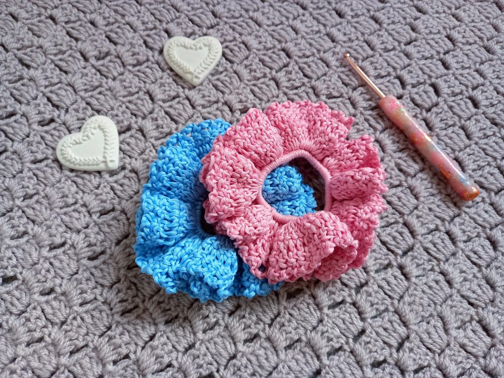 Crochet Feminine Cotton Scrunchie Free Pattern