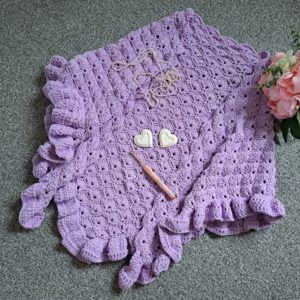 Crochet Vintage Lavender Shawl Free Pattern