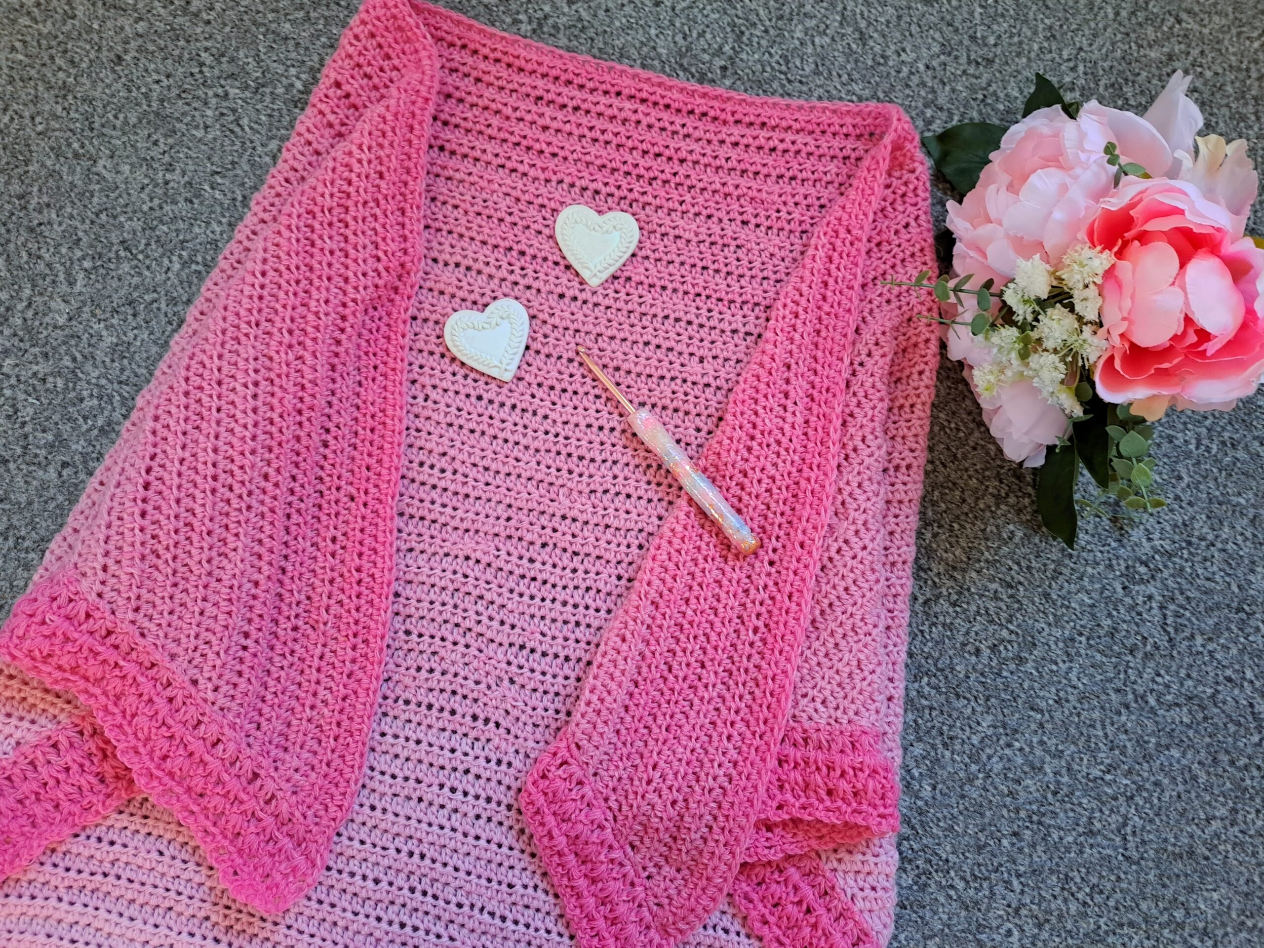 Crochet The Rose Petal Shawl Free Pattern