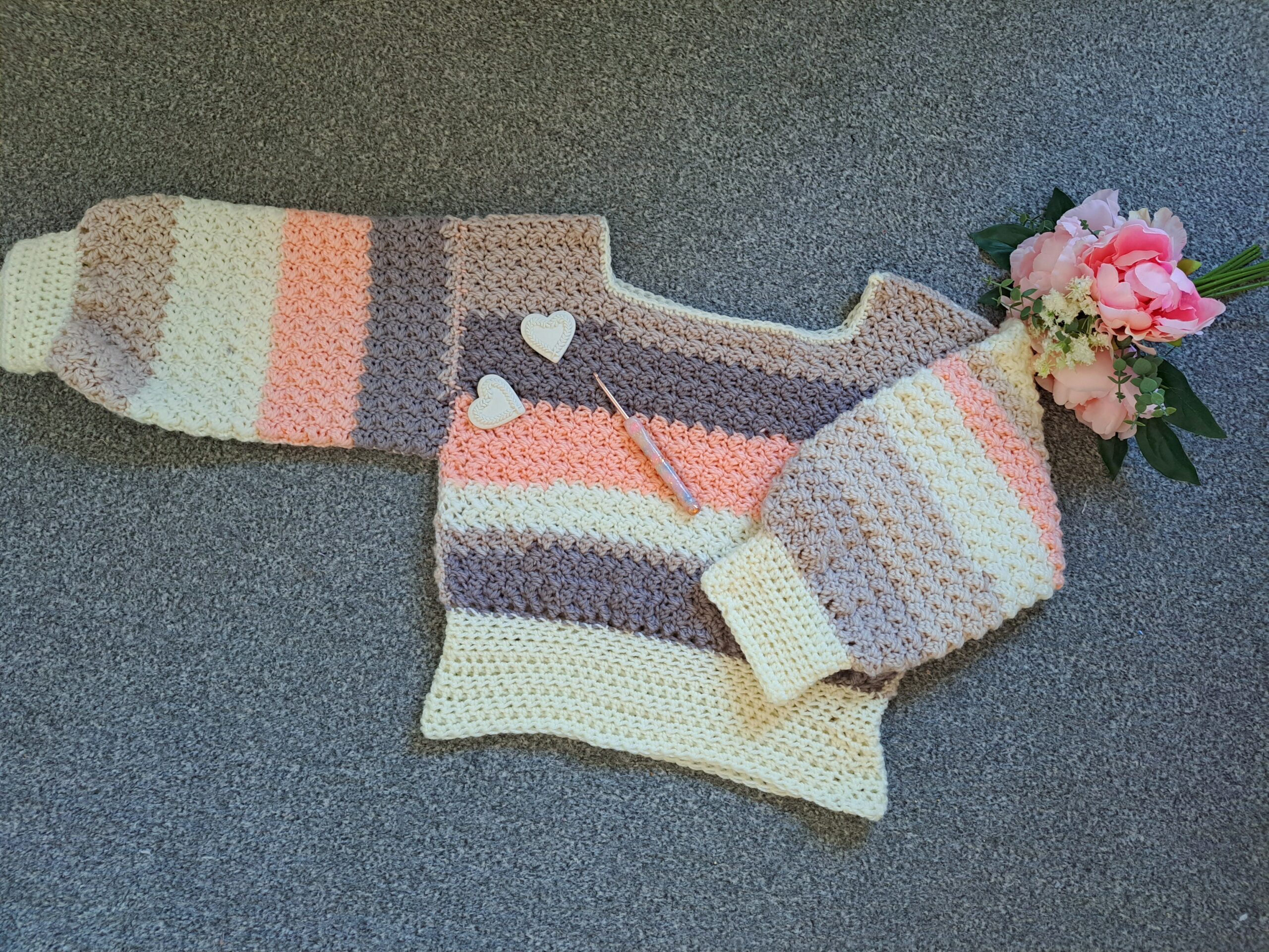Crochet Solange Cropped Sweater Free Pattern