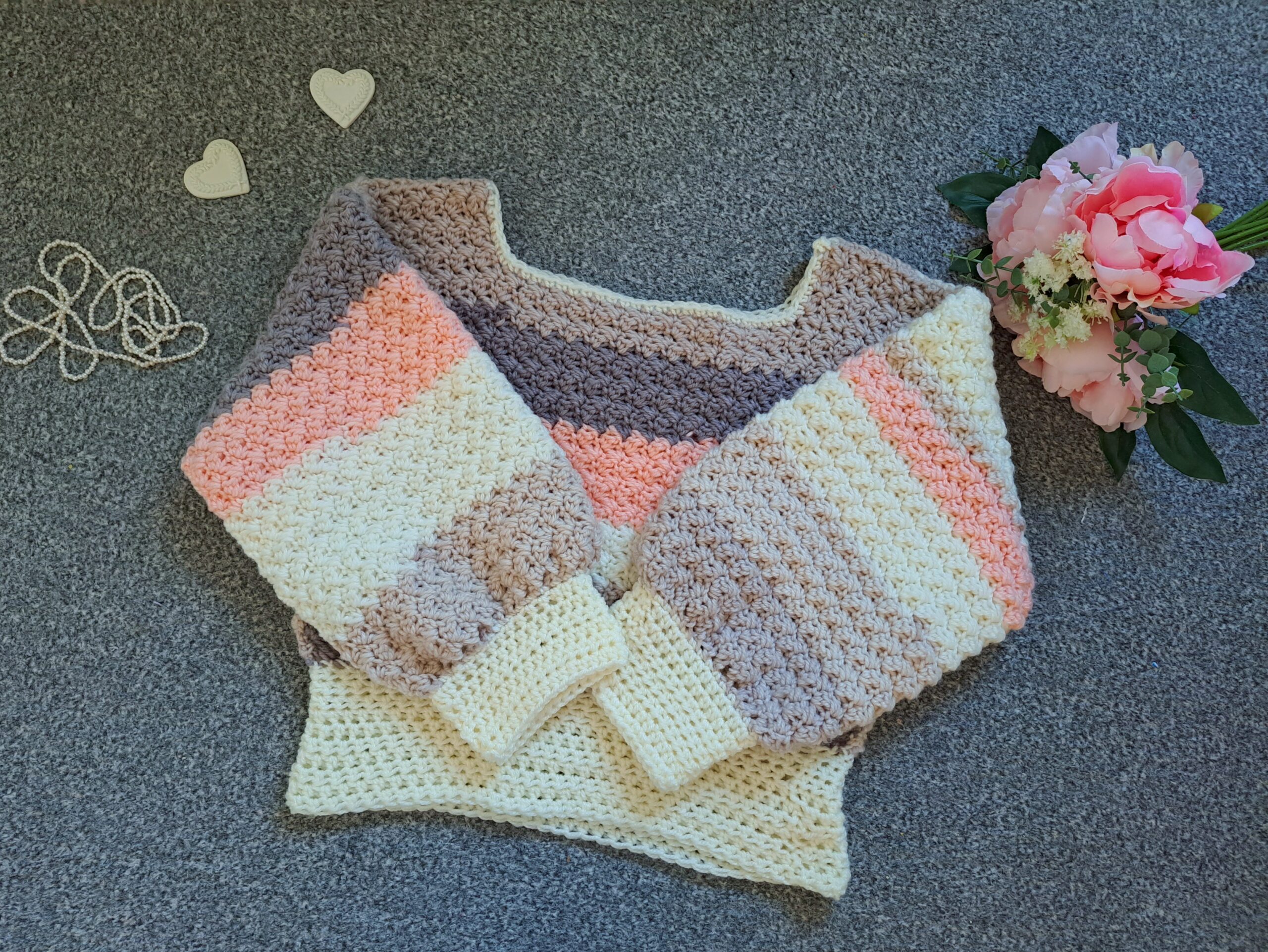 Crochet Solange Cropped Sweater Free Pattern