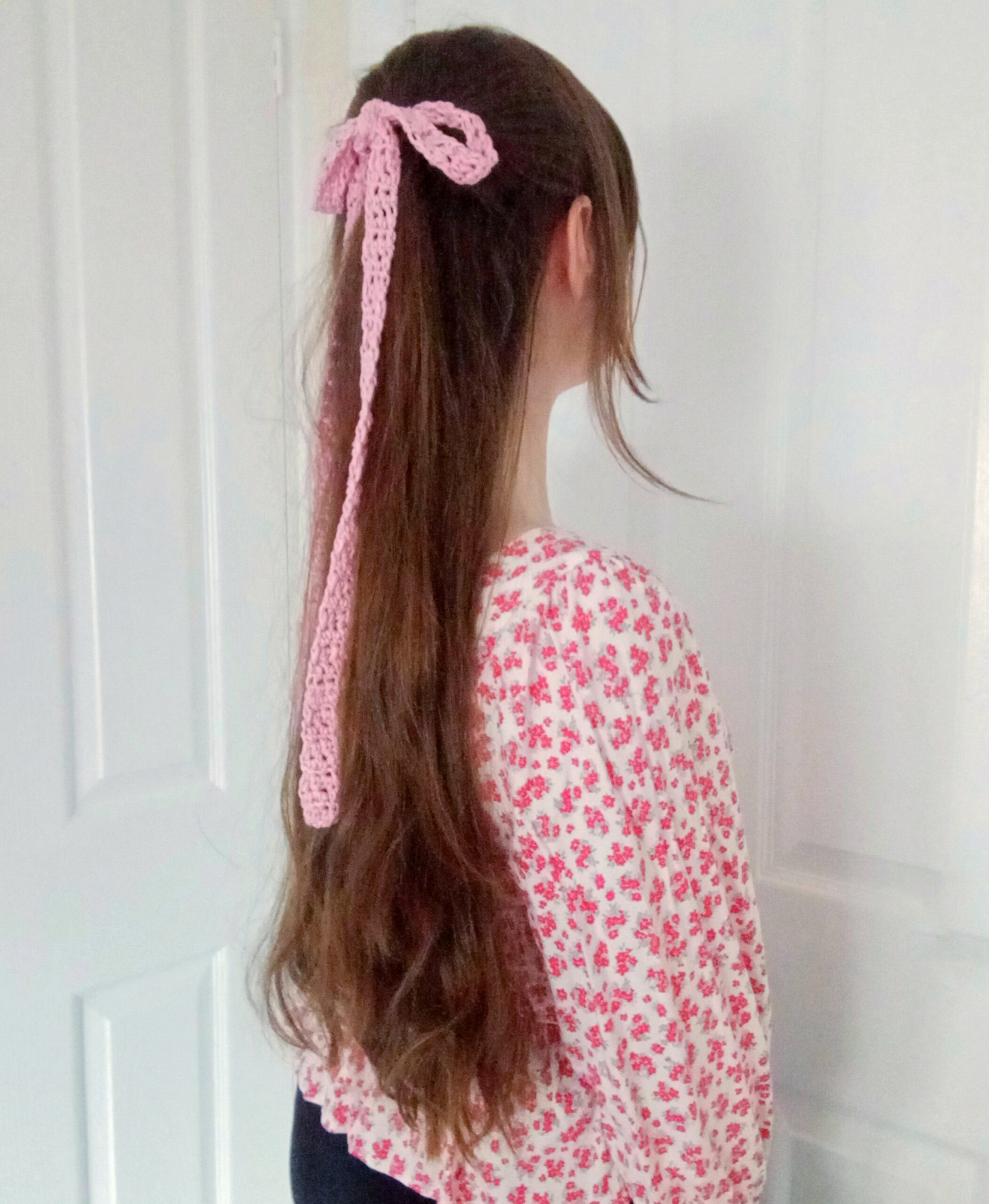 Crochet Romantic Hair Ribbon Free Pattern