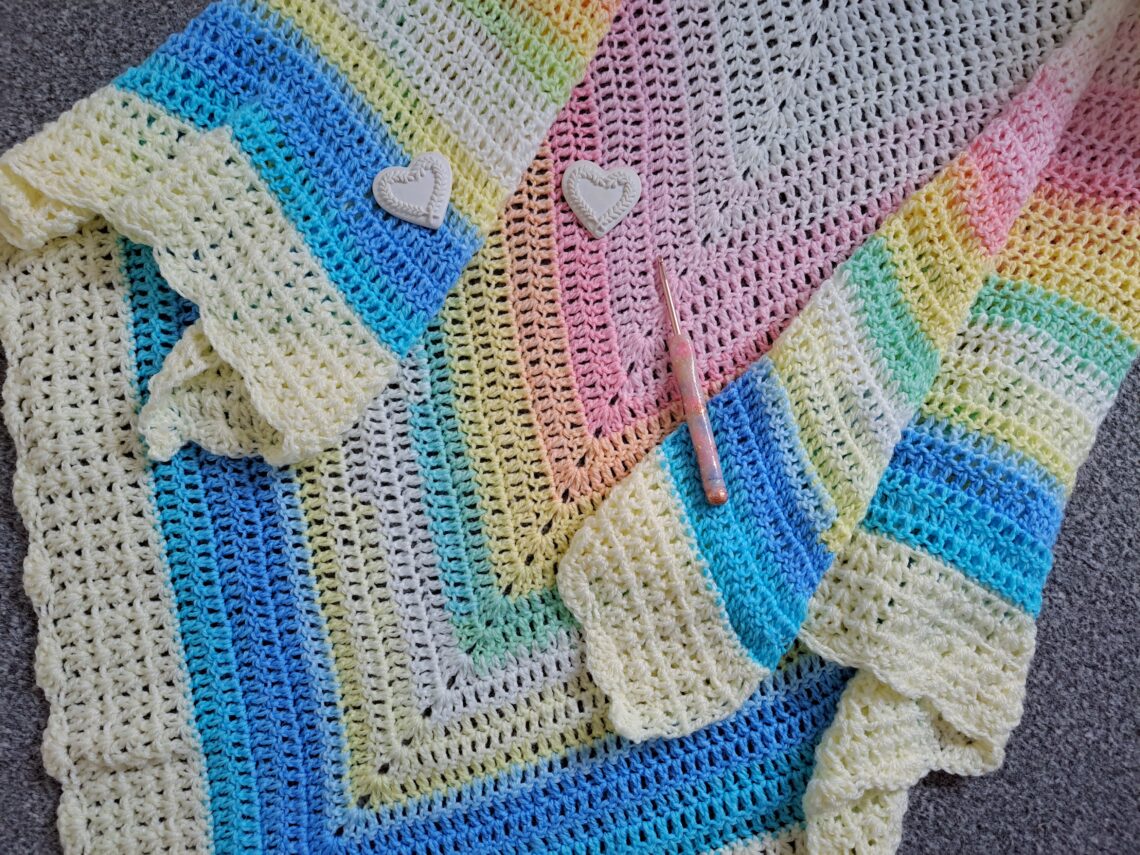 Crochet Harlequin Shawl Free Pattern