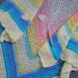 Crochet Harlequin Shawl Free Pattern