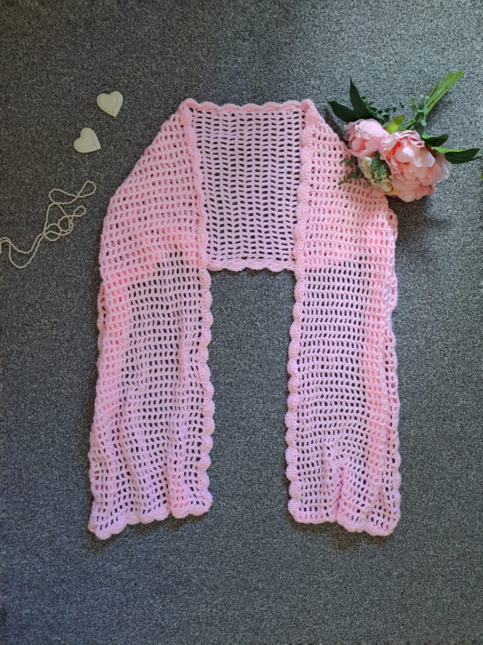 Crochet Edwardian Rose Wrap Free Pattern