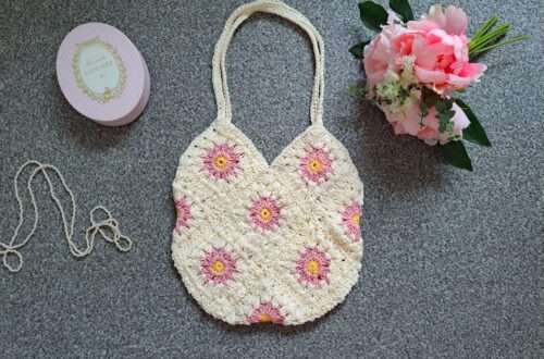 Crochet Flower Granny Square Bag Free Pattern
