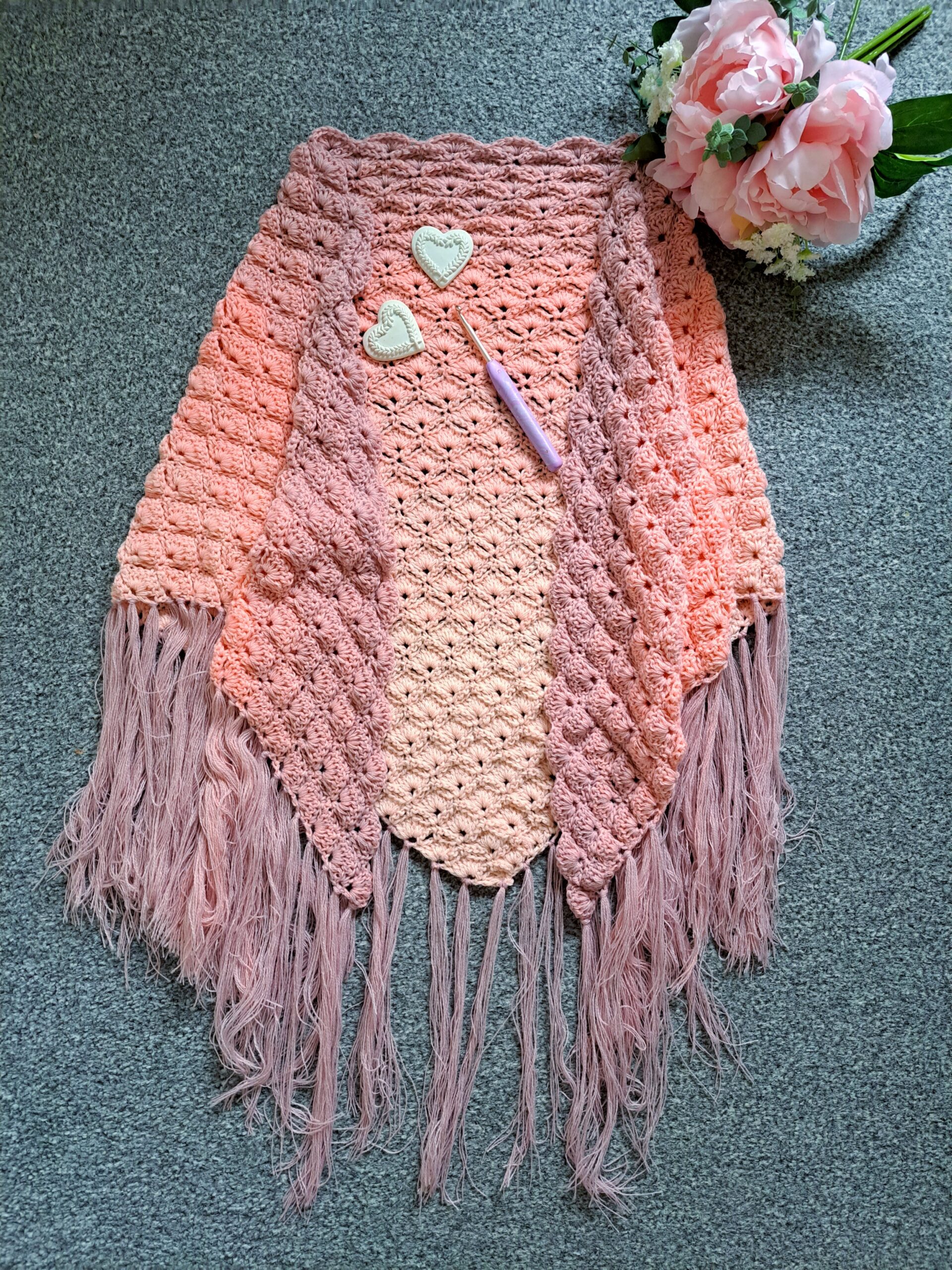 Crochet Victorian Shawl With Fringe Free Pattern
