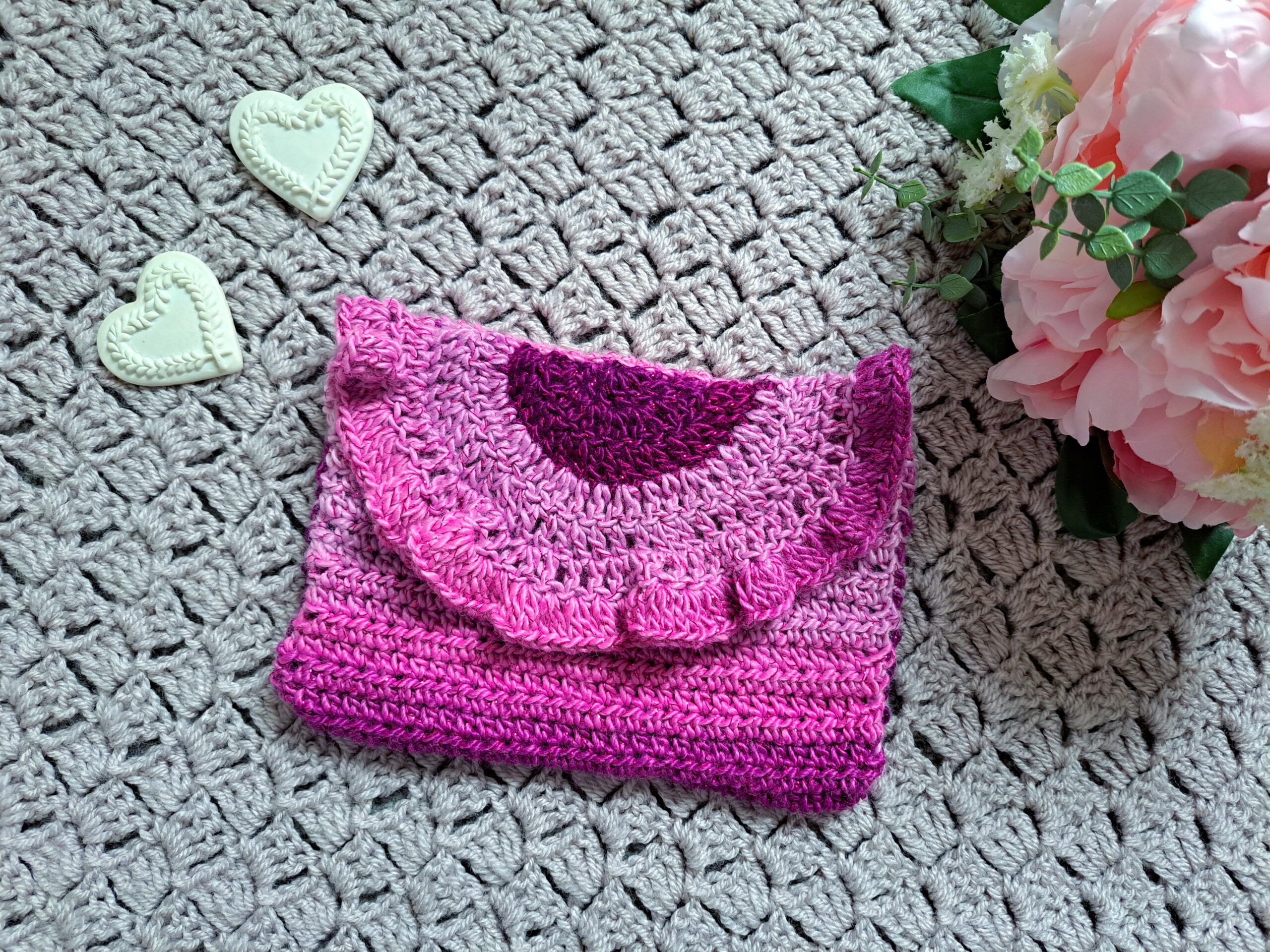 Crochet Christmas Clutch Bag Purse Free Pattern