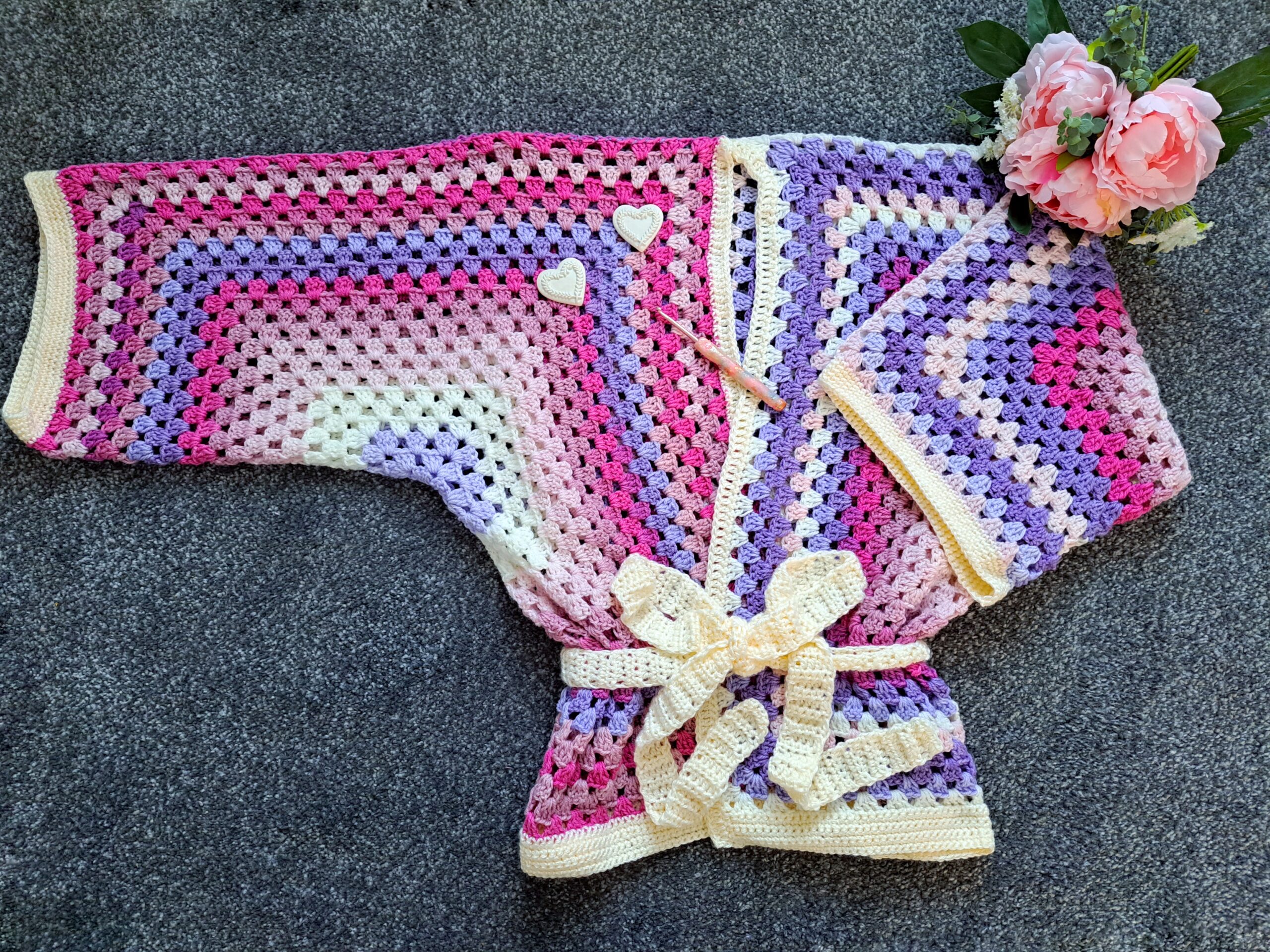 Crochet Feminine Hexagon Cardigan Free Pattern
