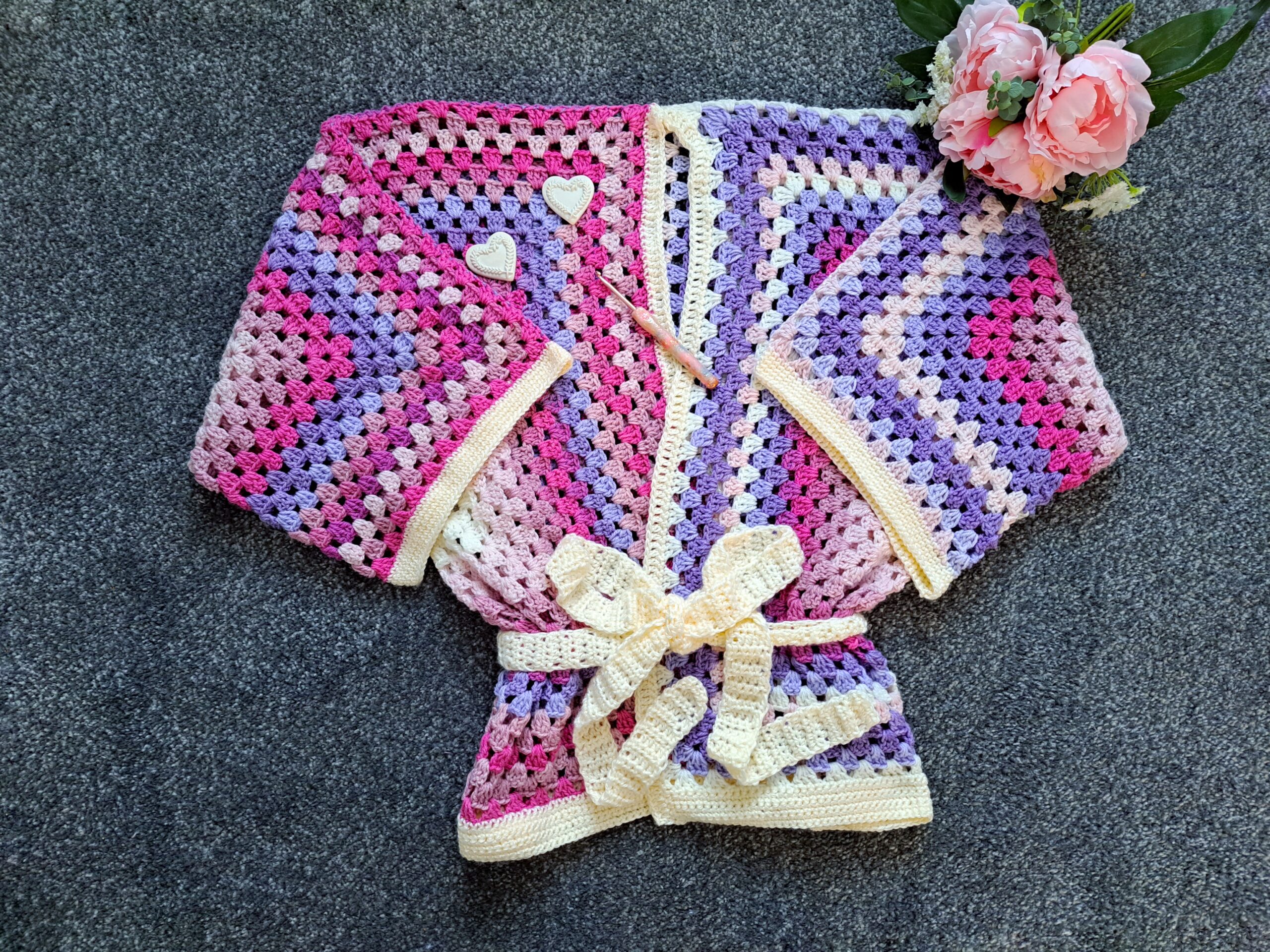 Crochet Feminine Hexagon Cardigan Free Pattern