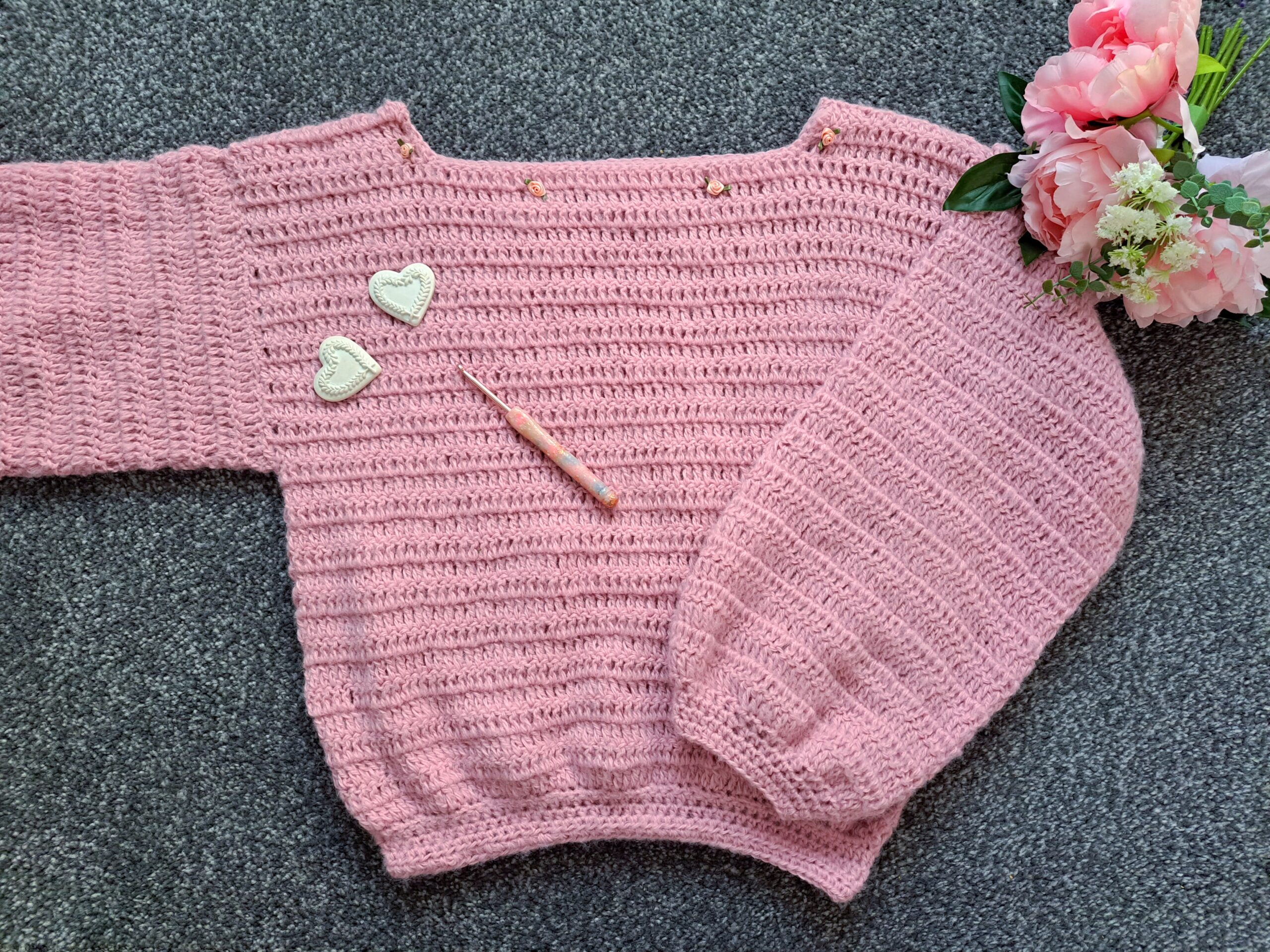 Crochet Petite Fleur Sweater Free Pattern