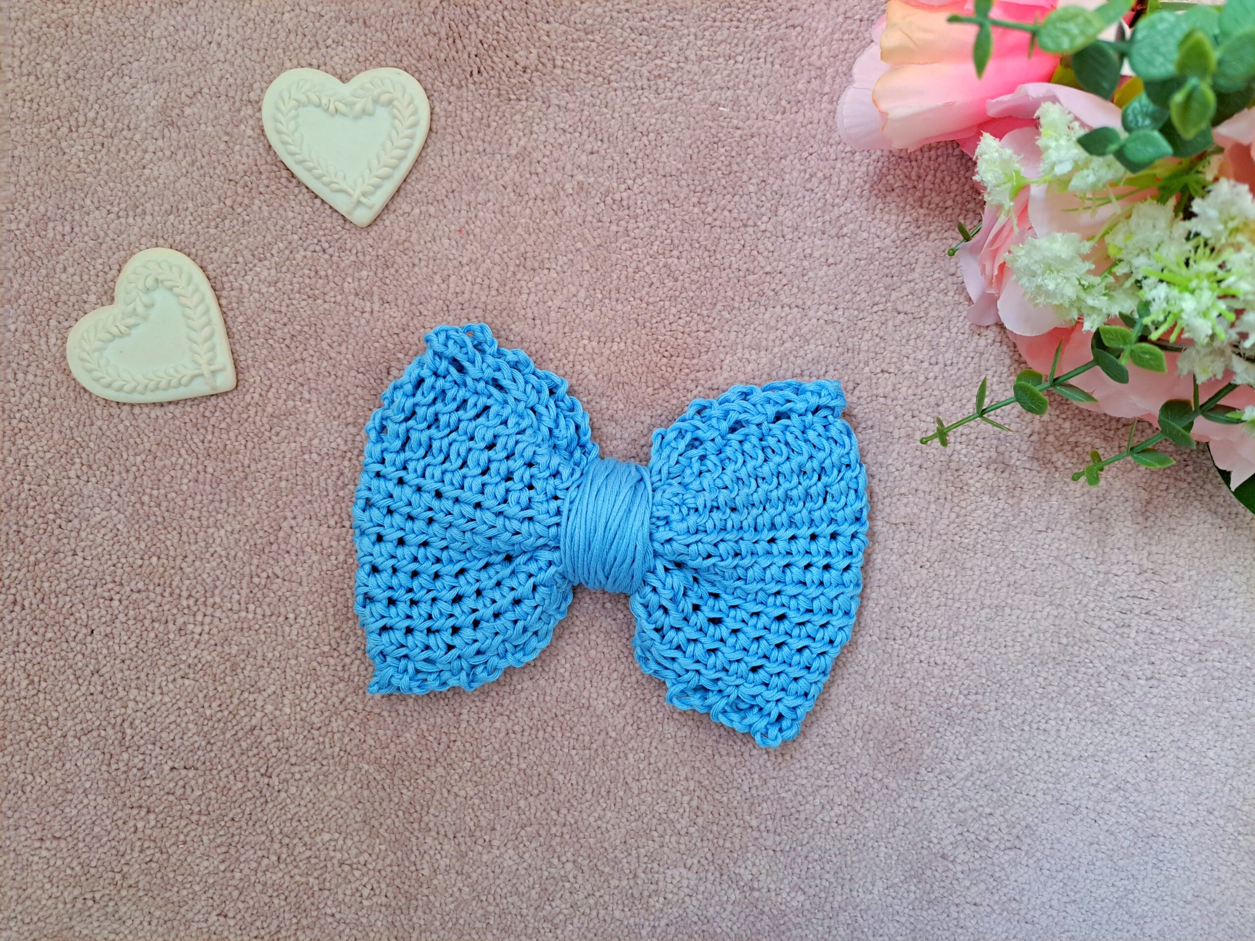 Crochet Romantic Bow Free Pattern